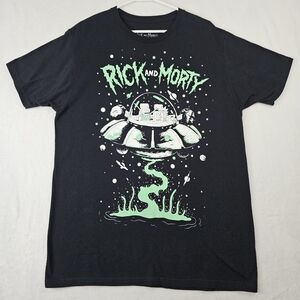 Rick and Morty UFO Space Ship Mens Large T Shirt Adult Swim NEW